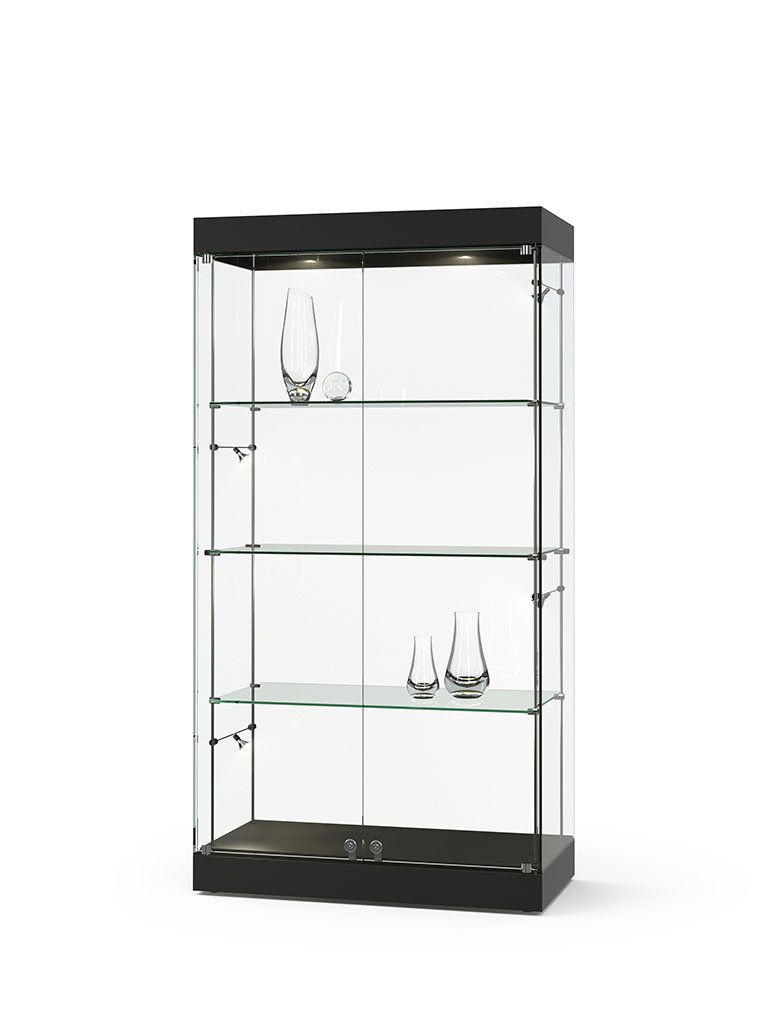 Standvitrine Ganzglas mit Deckel Standvitrine Ganzglas mit Deckel